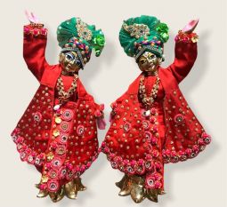 Gaura Nitai Brass Deities 10"